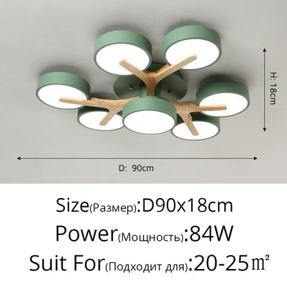 Nordic Style Modern Wood Ceiling Chandelier